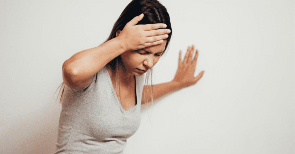 woman dizzy from menieres disease