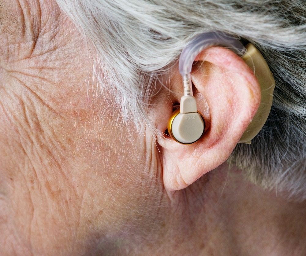 person with hearing aids
