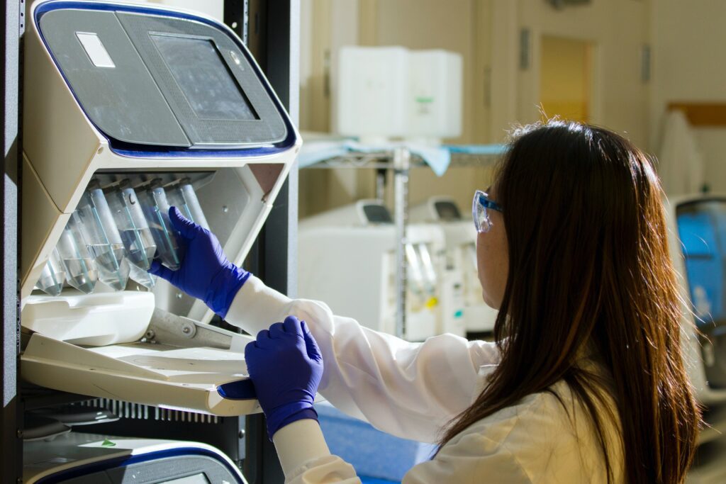 Woman in a science lab