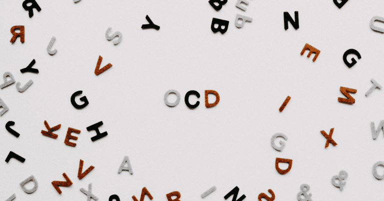 Felt letters spelling out OCD