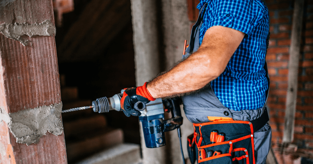 Man using power tools