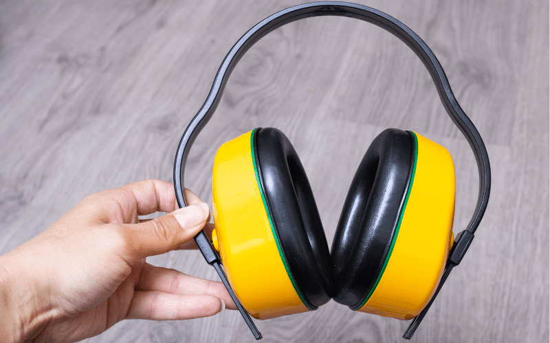 Over the ear hearing protection for construction site