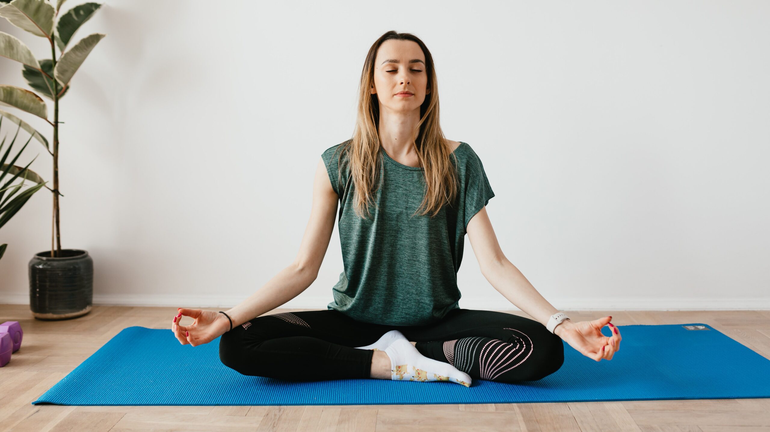 Woman meditating