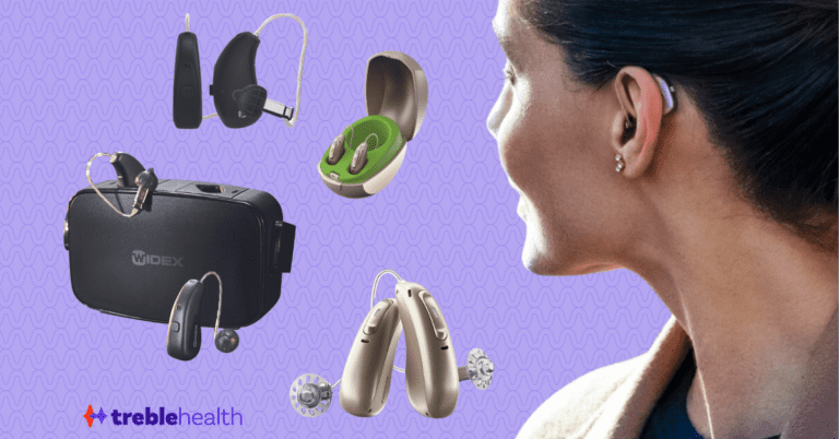 Woman wearing hearing aids