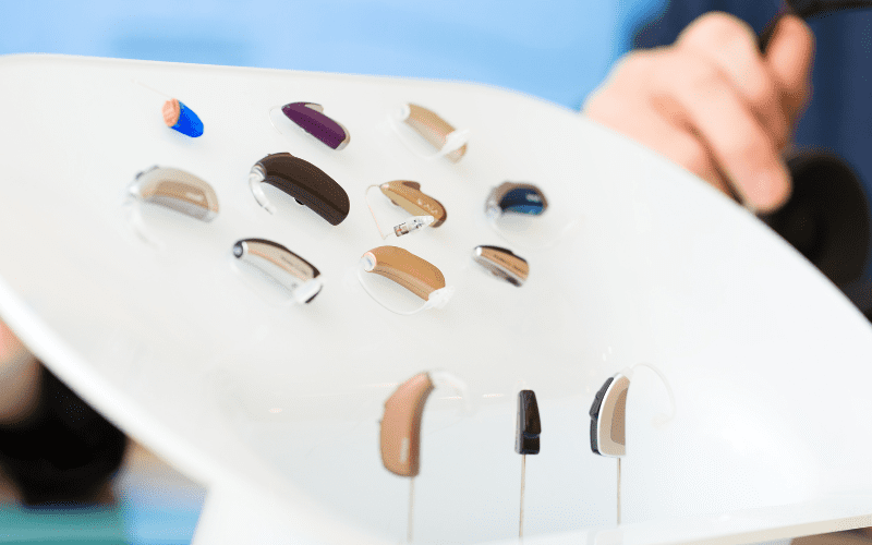 Assortment of hearing aids for tinnitus relief