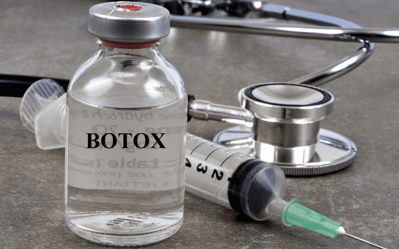 Bottle of Botox with syringe