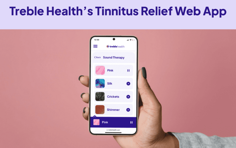 Treble health's tinnitus relief web app