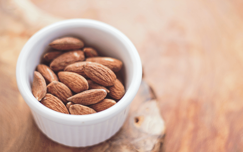 Bowl of almonds as a source of magnesium
