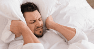 Man with bothersome tinnitus while sleeping
